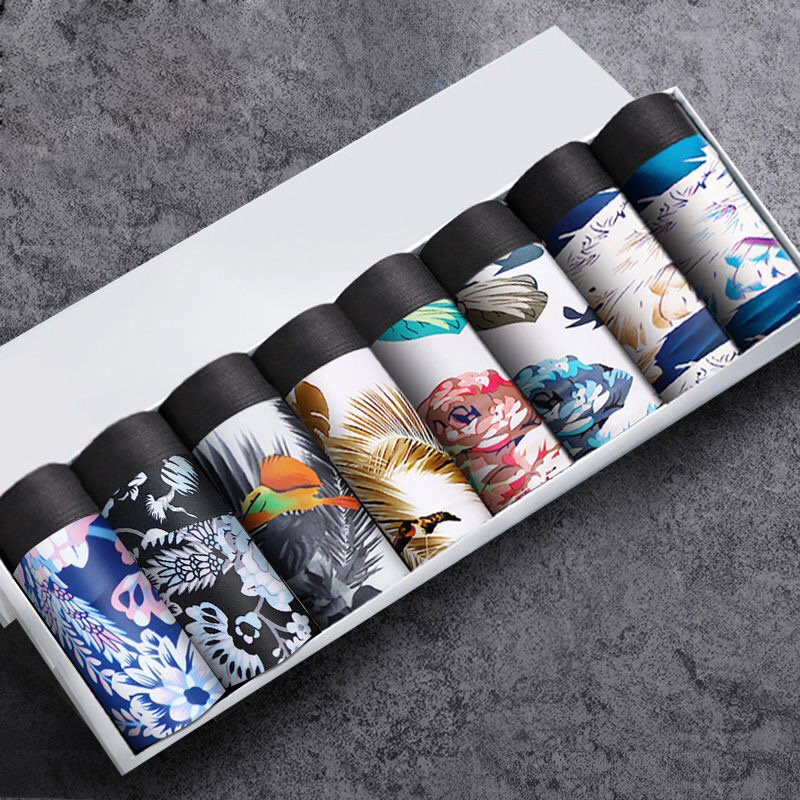 Men Underwear Ice Silk Boxers Breathable Man Boxer Printed Sexy Underpants Mens Comfortable Brand Shorts U-Pouch Thin Underwear, 4pcs kh
Men Underwear Ice Silk Boxers Breathable Man Boxer Printed Sexy Underpants Mens Comfortable Brand Shorts U-Pouch Thin Underwear, 4pcs kh