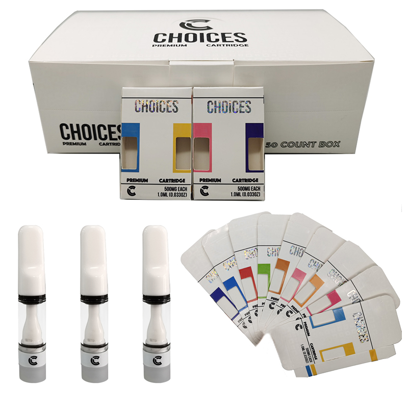 Choices Vape Cartridges All Ceramic Vapes Carts No Heavy Metal Atomizers Snop on tip Empty Vaporizer 510 Thread E Cigarettes with Newest Hologram Packaging Box
Choices Vape Cartridges All Ceramic Vapes Carts No Heavy Metal Atomizers Snop on tip Empty Vaporizer 510 Thread E Cigarettes with Newest Hologram Packaging Box