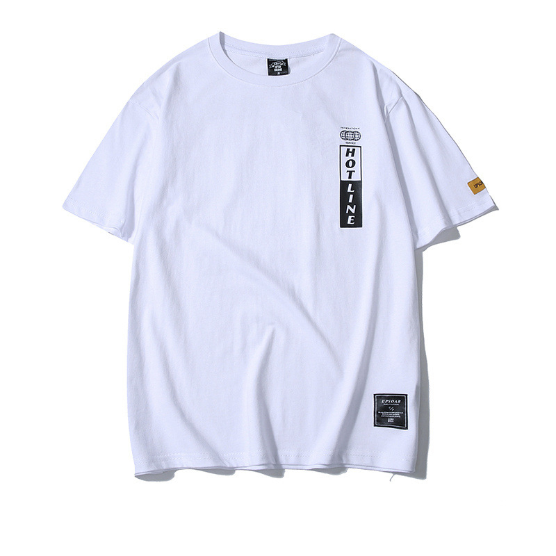 BOLUBAO Men T-shirts Fashion Male Cotton T Shirts Men's Chinese Alphabet Printing T Shirts Hip Hop Street Style 210518