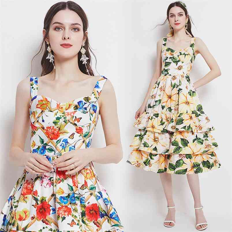 Summer Fashion Floral Print Beach Dress Women's Spaghetti Strap Backless Sexy Layers Cake Ruffles Long 210519, Photo color
Summer Fashion Floral Print Beach Dress Women's Spaghetti Strap Backless Sexy Layers Cake Ruffles Long 210519, Photo color