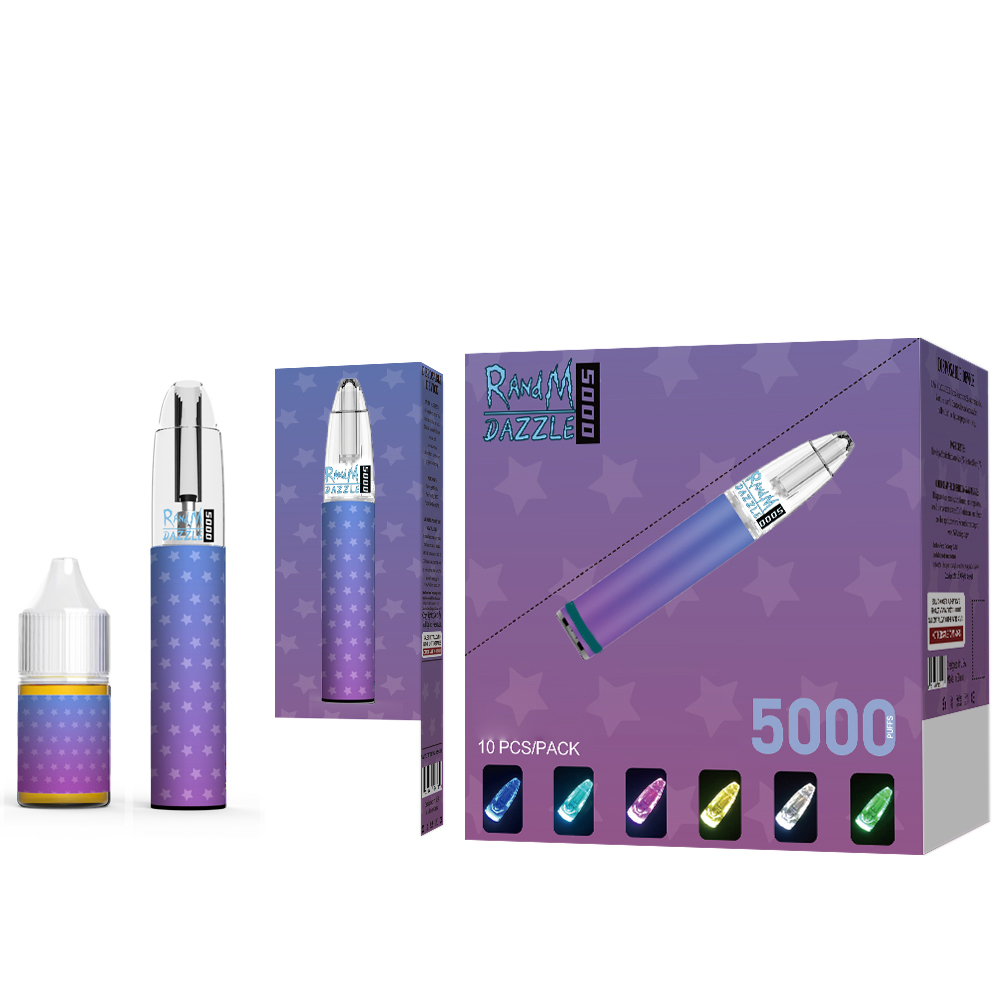 Rand M Dazzle 5000 Disposable E Cigarette 5000Puffs RandM Vape Glow LGB Light with Rechargeable 14 Colors
Rand M Dazzle 5000 Disposable E Cigarette 5000Puffs RandM Vape Glow LGB Light with Rechargeable 14 Colors