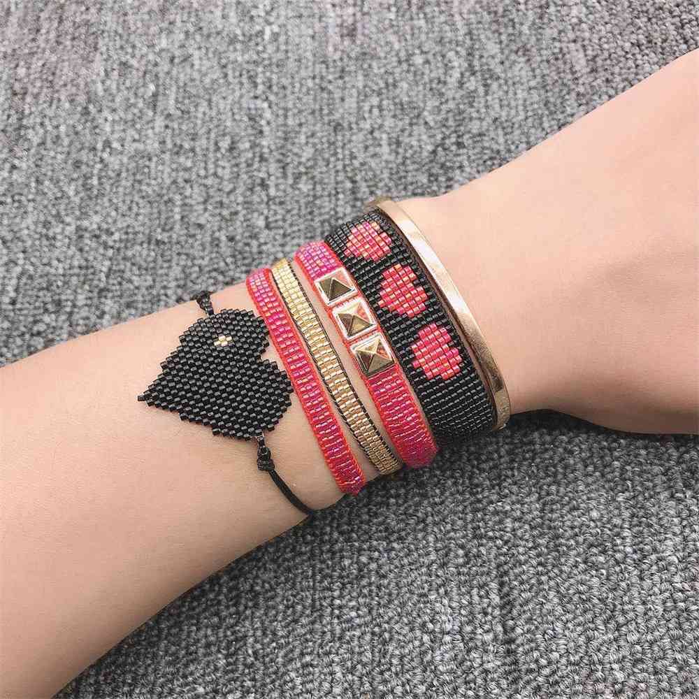 ZHONGVI 2020 Lucky Bracelet For Women MIYUKI Heart Jewelry Turkish Rivet Bracelets 5pcs Set Handmade Femme Armband Drop
ZHONGVI 2020 Lucky Bracelet For Women MIYUKI Heart Jewelry Turkish Rivet Bracelets 5pcs Set Handmade Femme Armband Drop