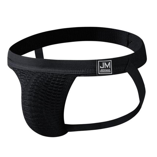 Men Underwear Sexy Jock Strap Briefs Solid Color Elastic Hip Lifting Breathable Supporter Panties Gay Bikini Male Underpant Underpants