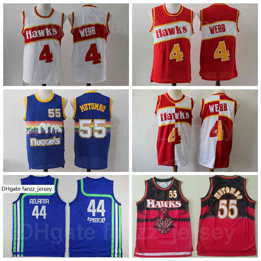 Basketball Retro Spud Webb Jersey 4 Vintage Pistol Pete Maravich 44 Dikembe Mutombo 55 Embroidery And Sewing Team Red White Blue Color, 4 white
Basketball Retro Spud Webb Jersey 4 Vintage Pistol Pete Maravich 44 Dikembe Mutombo 55 Embroidery And Sewing Team Red White Blue Color, 4 white