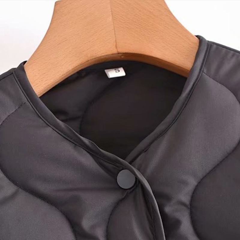 Womens Jackets Thin Parkas Coats Black Outwear Female Long Sleeve Tops Plaid Padded Coat Casual Loose Jacket Winter Coat Woman