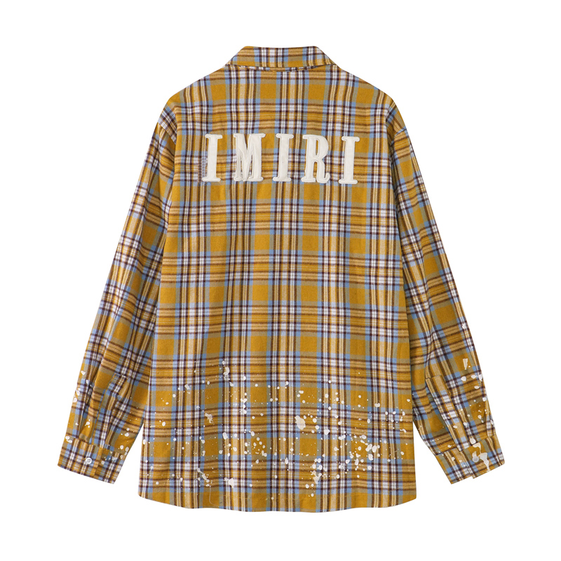 2021 Autumn Winter Art graffiti Shirt Europe America embroidery patchwork Men Women Long Sleeve Fashion cotton Streetwear, Yellow plaid shirt
2021 Autumn Winter Art graffiti Shirt Europe America embroidery patchwork Men Women Long Sleeve Fashion cotton Streetwear, Yellow plaid shirt