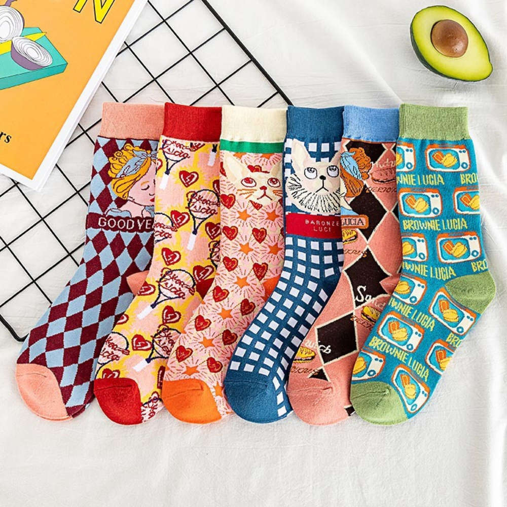 Socks children French illustration cartoon art lattice tube socks in spring and autumn cute ins tide winter, Black
Socks children French illustration cartoon art lattice tube socks in spring and autumn cute ins tide winter, Black