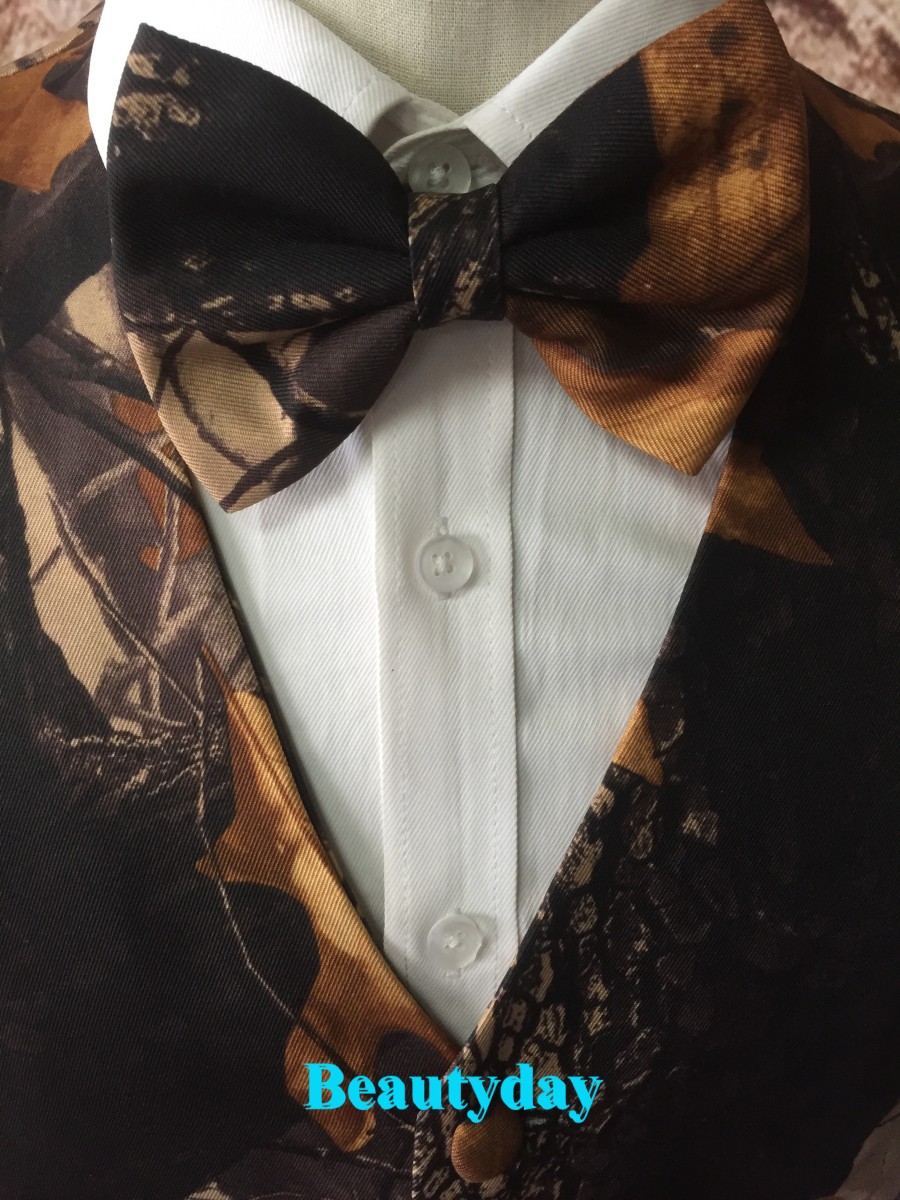 2021 New Black Casual Camo Groom Vests Wedding Vests Slim Fit Men Kids And Adult Wedding Prom Wedding Party Custom Made Hunter Plus size