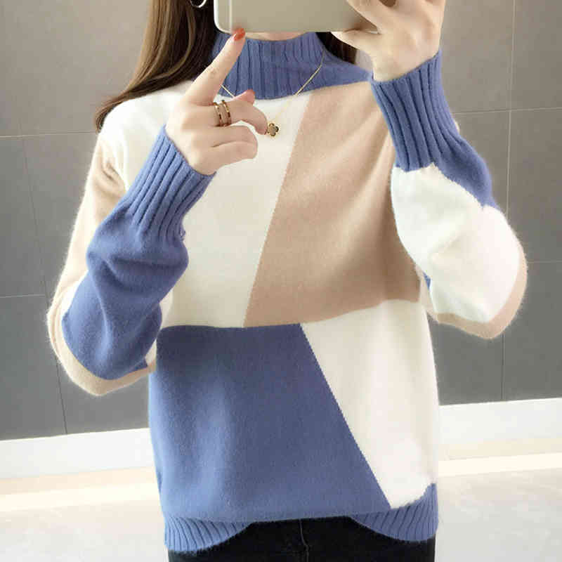 winter Knitted Women Sweaters Elegant Clothing Turtleneck Long Sleeve Tops Casual Blouses 5771 50 210518