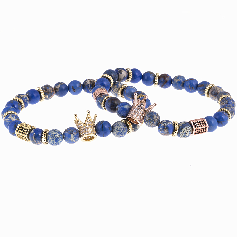 ATTYIRENA Brand Trendy Imperial CZ Paved Crown Charm Bracelets Natural Blue Emperor Stone Beads Women Men Jewelry Pulseras MujerBracelets
ATTYIRENA Brand Trendy Imperial CZ Paved Crown Charm Bracelets Natural Blue Emperor Stone Beads Women Men Jewelry Pulseras MujerBracelets