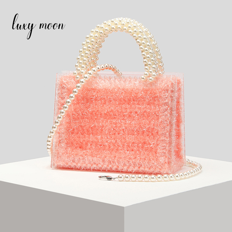 Women's Acrylic Bag Luxury Designer Party Small Handbag Pearl Chains Shoulder Bags Woven Evening Clutch for Ladies Wedding Z032, Cream pink
Women's Acrylic Bag Luxury Designer Party Small Handbag Pearl Chains Shoulder Bags Woven Evening Clutch for Ladies Wedding Z032, Cream pink
