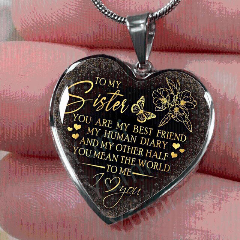 Pendant Necklaces To My Sister Heart Necklace You Are Friend Butterfly For Women Girls Jewelry Birthday Christmas Gift
Pendant Necklaces To My Sister Heart Necklace You Are Friend Butterfly For Women Girls Jewelry Birthday Christmas Gift