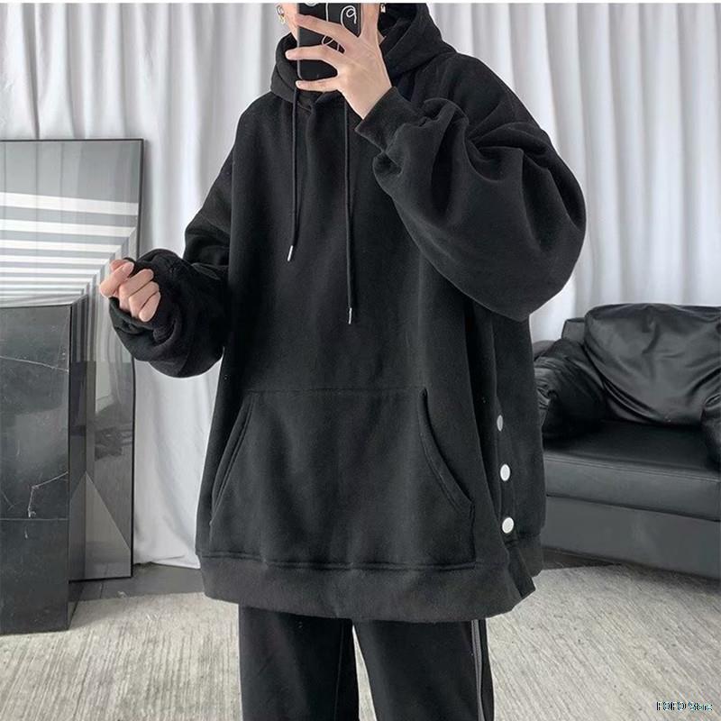 Men's Hoodies & Sweatshirts Korean Solid Color 2021 Casual Hooded Pullovers Hoodie Warm Fleece Male Loose Man Clothing, Black
Men's Hoodies & Sweatshirts Korean Solid Color 2021 Casual Hooded Pullovers Hoodie Warm Fleece Male Loose Man Clothing, Black