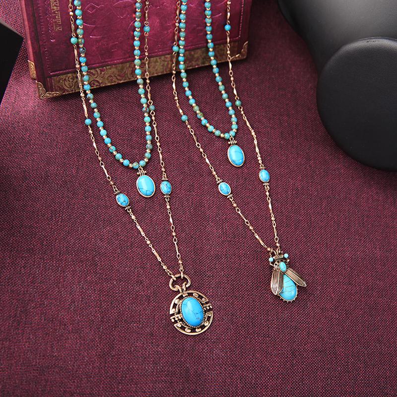 Pendant Necklaces Arrival Bohemia Fashion Blue Color Insect Necklace For Women Handmade Charming Date Gift Adjustable Jewelry Accessory 
Pendant Necklaces Arrival Bohemia Fashion Blue Color Insect Necklace For Women Handmade Charming Date Gift Adjustable Jewelry Accessory