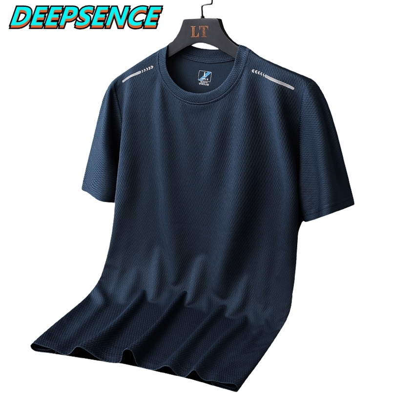 Summer Outdoor Ice Silk Short Sleeve t Shirt Men Solid Color Casual Sports Quick Drying Trip Fishing T 210707