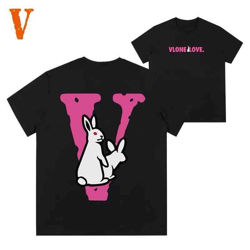 Tide brand Vlones rabbit big V English short sleeve t-shirt men and women lovers hip hop loose half, White;black
Tide brand Vlones rabbit big V English short sleeve t-shirt men and women lovers hip hop loose half, White;black
