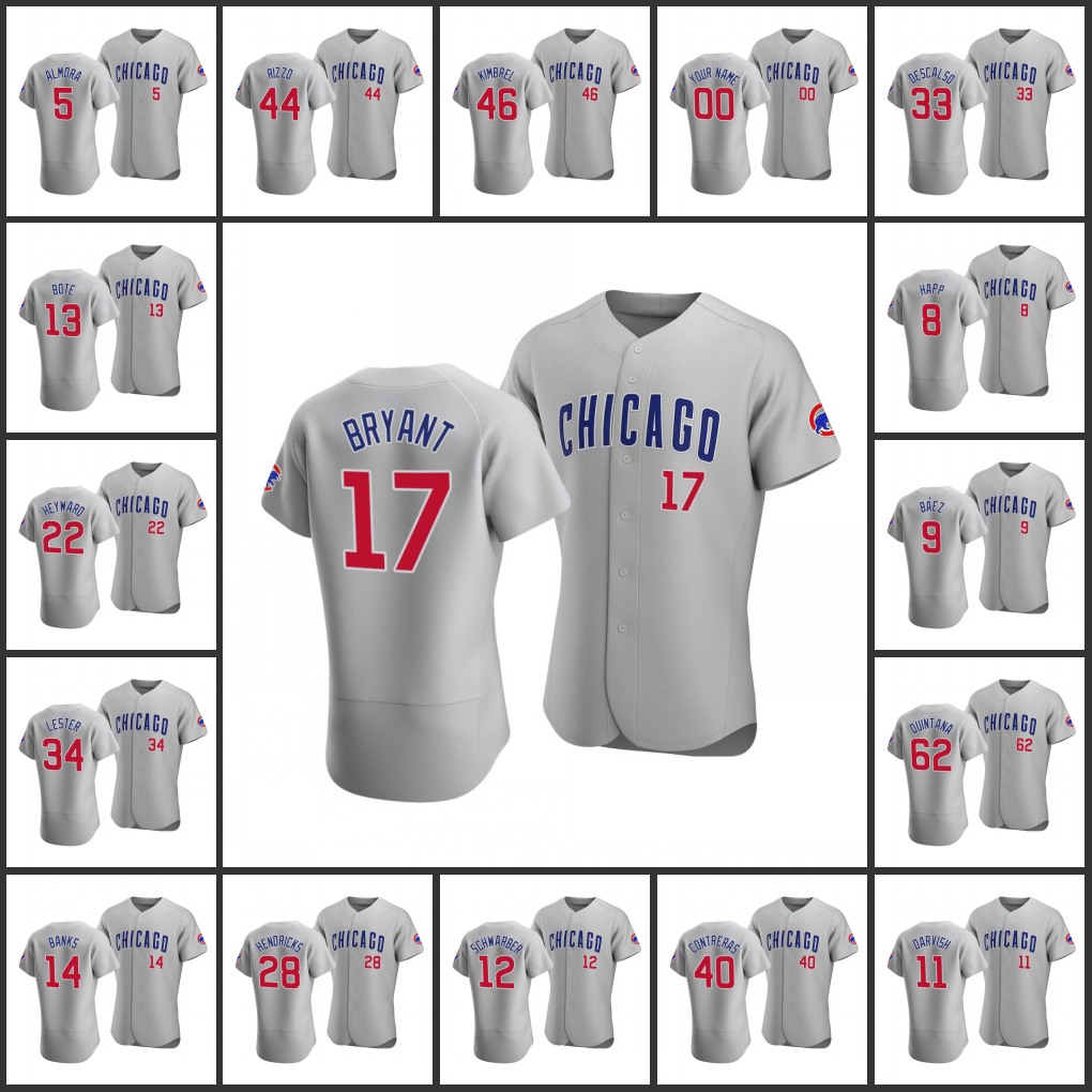 Men ChicagoCubs #9 Javier Baez 44 Anthony Rizzo 46 Craig Kimbrel 17 Kris Bryant Women Youth Custom Authentic Road Gray Jersey, Black
Men ChicagoCubs #9 Javier Baez 44 Anthony Rizzo 46 Craig Kimbrel 17 Kris Bryant Women Youth Custom Authentic Road Gray Jersey, Black