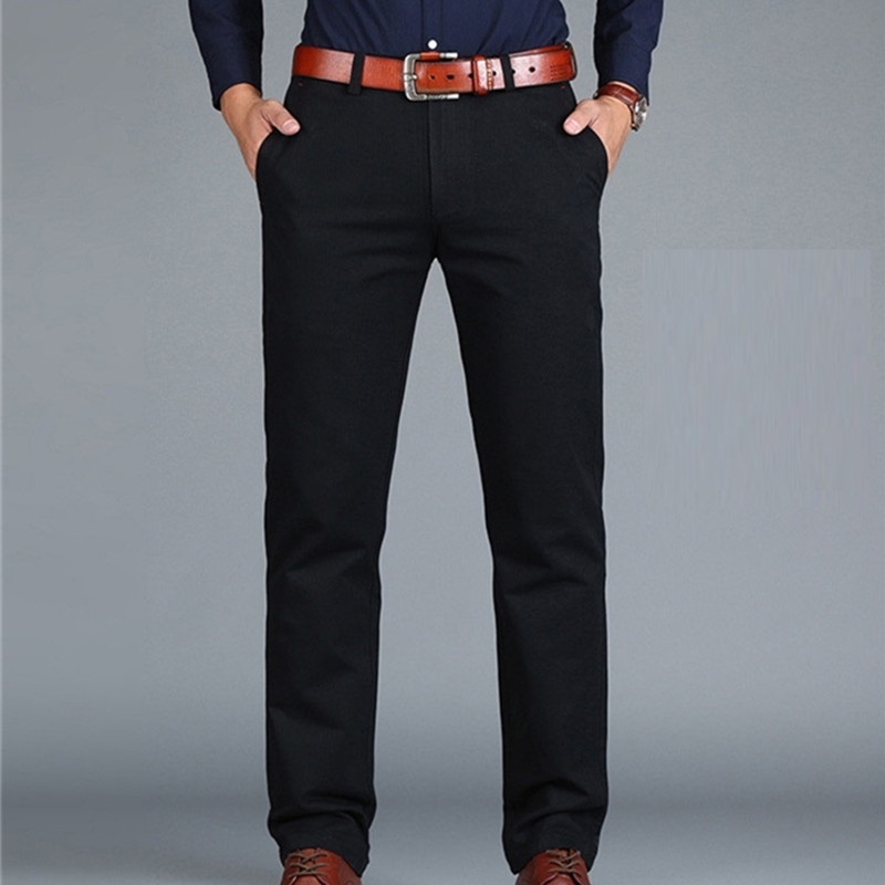 Daily Pants Loose Cotton Full Length Fashion Men Pants Casual Male Straight Fit Long Trousers Pants Men Social Big Size Summer 210518