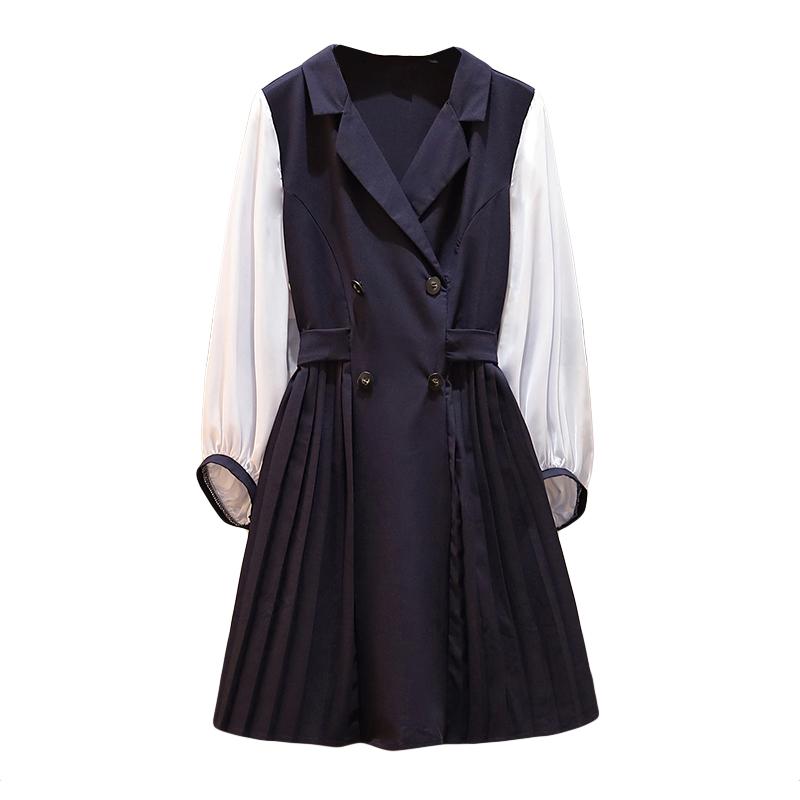 Casual Dresses Suit Formal Ukraine Double Breasted Dress Women Plus Size Vestido Festa A-line 2021 Spring Fall Elegant Vestidos, Blue
Casual Dresses Suit Formal Ukraine Double Breasted Dress Women Plus Size Vestido Festa A-line 2021 Spring Fall Elegant Vestidos, Blue