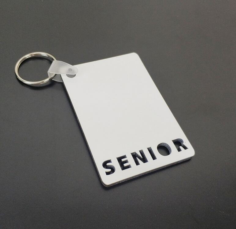 Sublimation Keychain LOVE GRAD DAD MOM SENIOR Key Chain Creative DIY Gift Blank MDF Keyrings 20pcs