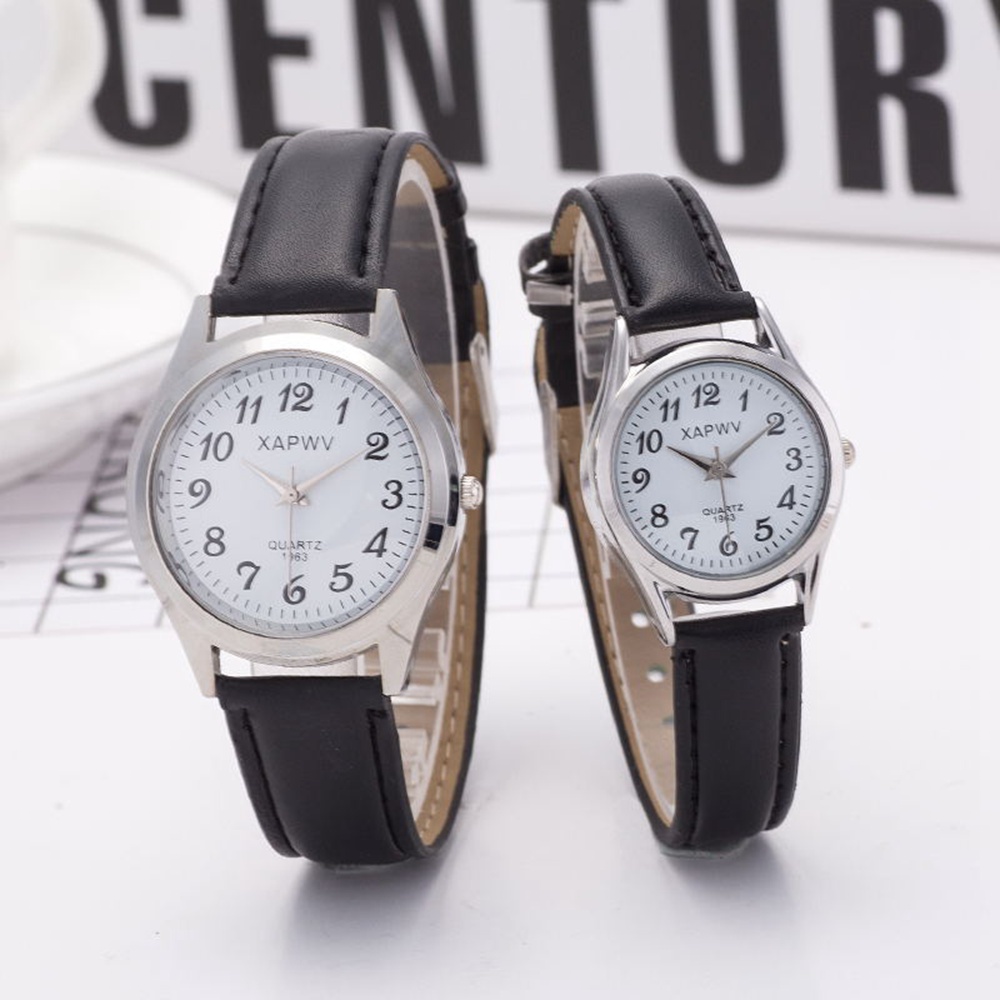 50pcs Simple Silver Big Numbers Lovers Couple Watches for Fashion Women Mens Students PU Leather Dress Quartz Wristwatch Clock, Choose colours
50pcs Simple Silver Big Numbers Lovers Couple Watches for Fashion Women Mens Students PU Leather Dress Quartz Wristwatch Clock, Choose colours