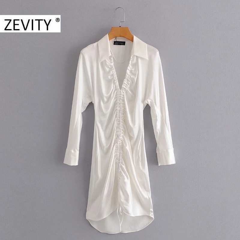 ZEVITY women sexy deep v neck solid pleated mini dress female long sleeve drawstring vestido chic casual slim dresses DS4486 210603, As pic ds4486aazz
ZEVITY women sexy deep v neck solid pleated mini dress female long sleeve drawstring vestido chic casual slim dresses DS4486 210603, As pic ds4486aazz