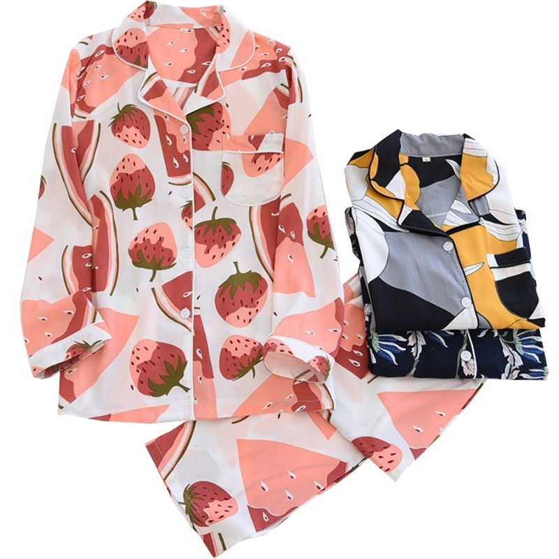 Women's Sleepwear 2021 Spring New Cotton Household Clothes Long-Sleeved Cardigan+Pants 2Pcs Pajamas Set Autumn thin Soft Rayon F6J, Floral white
Women's Sleepwear 2021 Spring New Cotton Household Clothes Long-Sleeved Cardigan+Pants 2Pcs Pajamas Set Autumn thin Soft Rayon F6J, Floral white