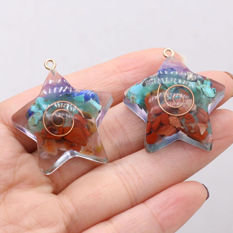 Charms 2pcs 2021 Resin Natural Stone Five-pointed Star Pendant Jewelry For Making DIY Necklace Accessories Exquisite Gifts Size 32x35mm, Bronze;silver
Charms 2pcs 2021 Resin Natural Stone Five-pointed Star Pendant Jewelry For Making DIY Necklace Accessories Exquisite Gifts Size 32x35mm, Bronze;silver
