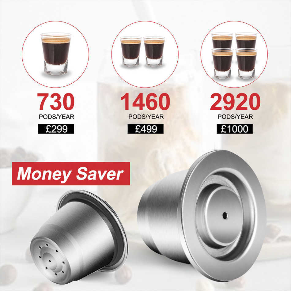 ICafilas SVIP Stainless Steel Coffee Capsule For Nespresso Reutilisable Inox Refillable Crema Espress Reusable Filter Pods 210607
ICafilas SVIP Stainless Steel Coffee Capsule For Nespresso Reutilisable Inox Refillable Crema Espress Reusable Filter Pods 210607