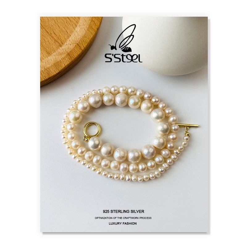 S'STEEL Luxury Baroque Pearl Necklaces Sterling Silver 925 Gift For Women Gold Trendy Party Necklace Plata De Ley 925 Jewellery
S'STEEL Luxury Baroque Pearl Necklaces Sterling Silver 925 Gift For Women Gold Trendy Party Necklace Plata De Ley 925 Jewellery