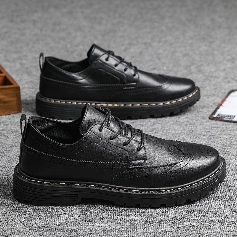 Dress Shoes 2021 Men's Autumn Business Formal Wear Small Leather Trend British Brogue Casual, Black
Dress Shoes 2021 Men's Autumn Business Formal Wear Small Leather Trend British Brogue Casual, Black