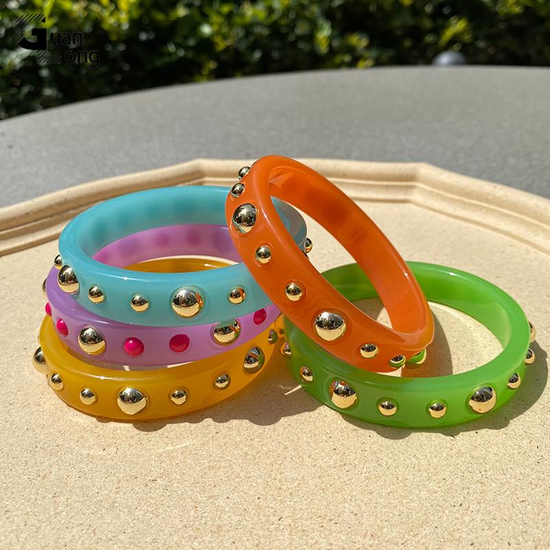 Bangle GuanLong 2021 Vintage Resin Bangles For Women Fashion Jewellery Colorful Small With Designer Charms Bracelets, Black
Bangle GuanLong 2021 Vintage Resin Bangles For Women Fashion Jewellery Colorful Small With Designer Charms Bracelets, Black