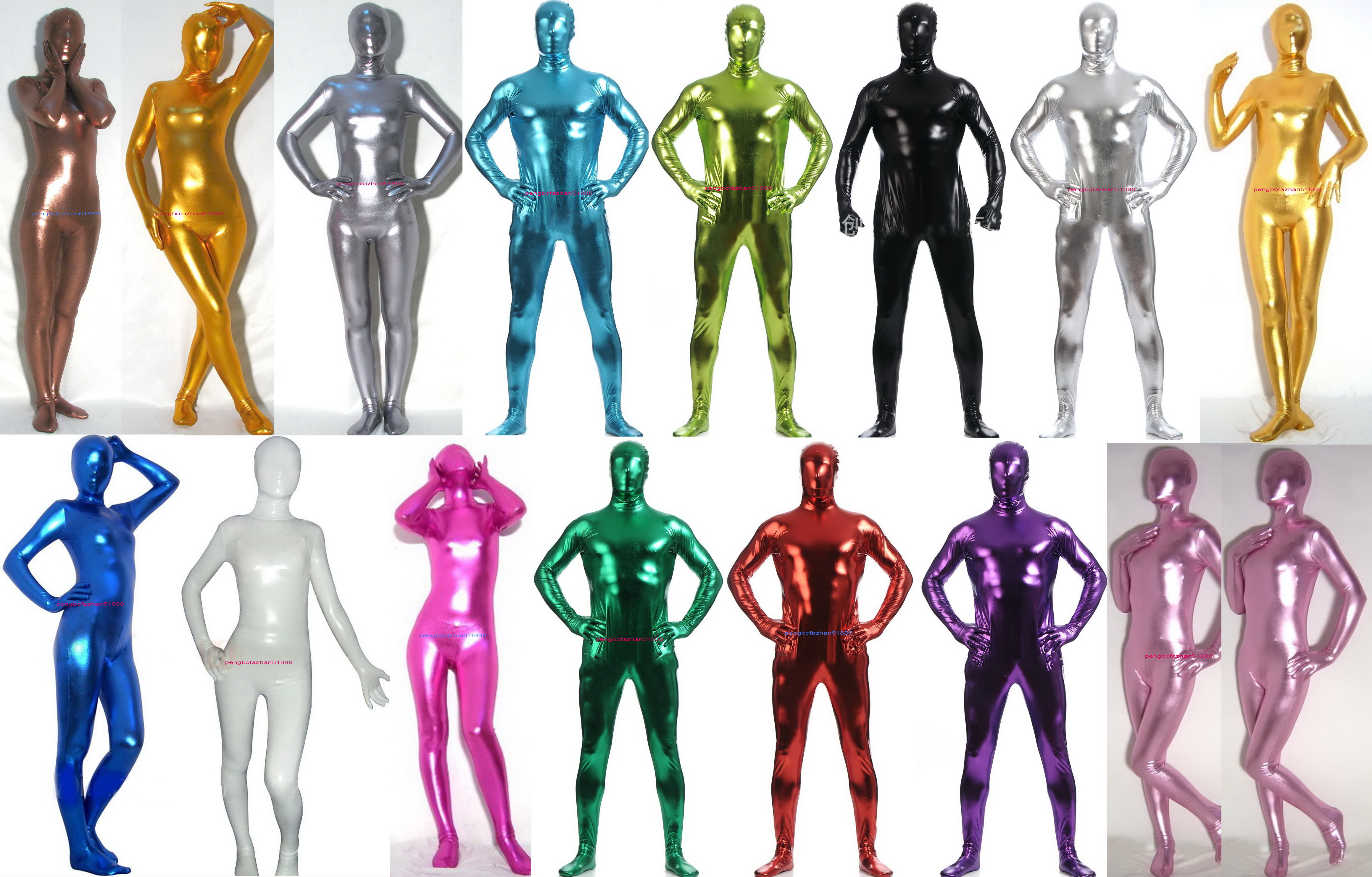Unisex Bodysuit Costumes Full Outfit 15 Color Shiny Lycra Metallic Catsuit Costume Back Zipper Halloween Party Fancy Dress Cosplay Suit P223, Green--t11
Unisex Bodysuit Costumes Full Outfit 15 Color Shiny Lycra Metallic Catsuit Costume Back Zipper Halloween Party Fancy Dress Cosplay Suit P223, Green--t11