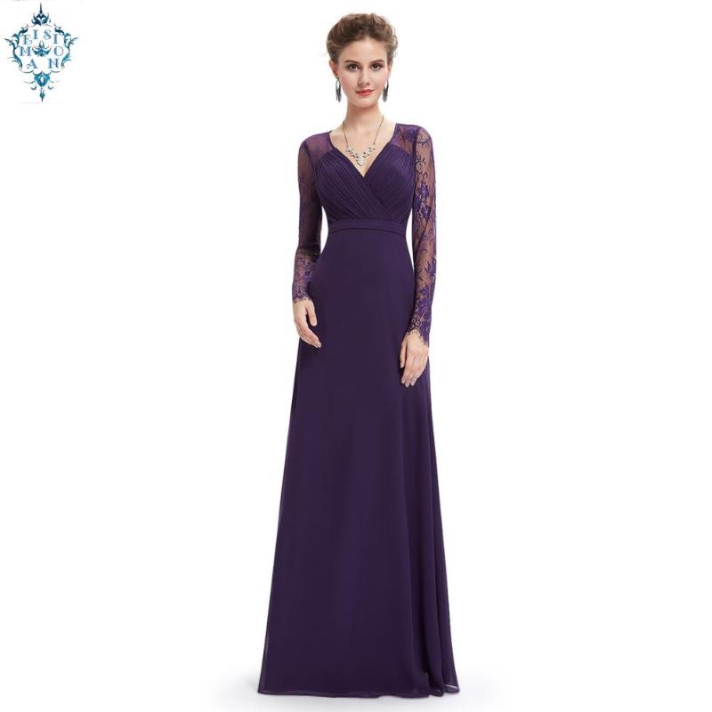 Evening Dresses Ameision Chiffon A-line Lace Long Sleeve Autumn Winter Plus Size Formal Ladies Gowns Elegant Lange Jurk, Black;red
Evening Dresses Ameision Chiffon A-line Lace Long Sleeve Autumn Winter Plus Size Formal Ladies Gowns Elegant Lange Jurk, Black;red