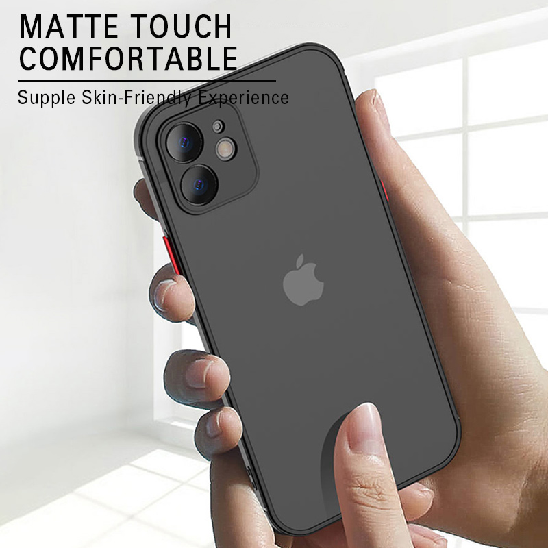 cell phone cases Luxury Silicone Shockproof Matte for iPhone 11 12 Pro Max Mini X XS XR 7 8 Plus SE Ultra Thin Transparent Cover