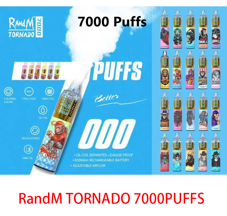 Original RandM Tornado 7000 Puffs Disposable Vape Pen Electronic Cigarettes 14ml Pod With Mesh Coil 6 Glowing Colors Rechargeable Air-adjust
Original RandM Tornado 7000 Puffs Disposable Vape Pen Electronic Cigarettes 14ml Pod With Mesh Coil 6 Glowing Colors Rechargeable Air-adjust