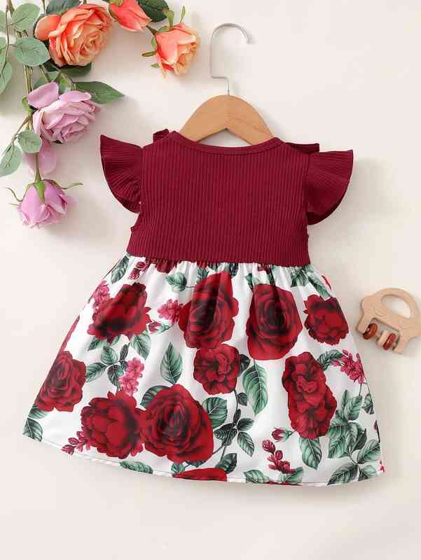 Baby Girl Sunflower Combo A-line Dress SHE