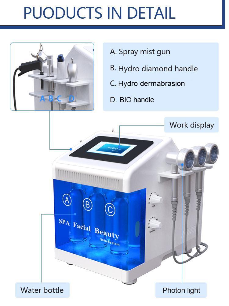High quality Hydro Facial Hydra Microdermabrasion Skin Suction Device Ultrasound Peeling Treatment BIO-Lifting Care Equipment