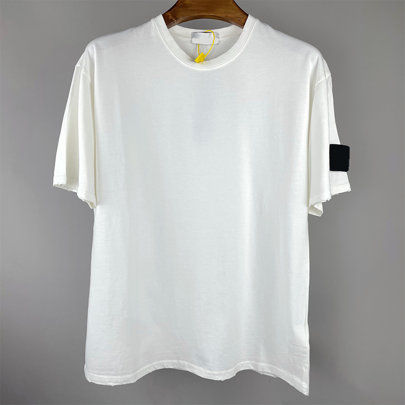 Summer solid simplicity Badge Men's T-Shirts Casual cotton loose short sleeves for men and women