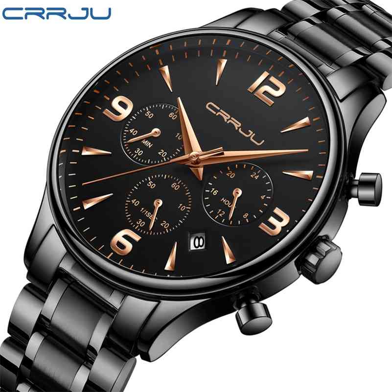 Men's Stainless Steel Strap Business Wristwatch CRRJU Top Brand Luxury IP Plating Male Waterproof Watch eloj extraplano hombre 210517, Silver white
Men's Stainless Steel Strap Business Wristwatch CRRJU Top Brand Luxury IP Plating Male Waterproof Watch eloj extraplano hombre 210517, Silver white