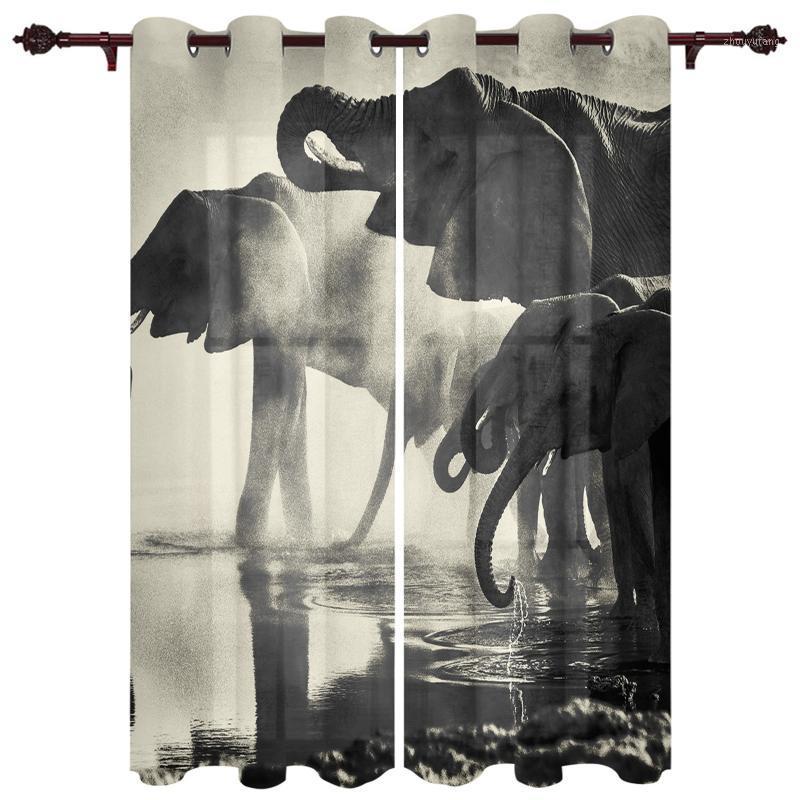 Polyester Translucent Curtains Elephant Lake Retro Pattern Luxury For Living Room Kitchen Bedroom Windows Curtain & Drapes
Polyester Translucent Curtains Elephant Lake Retro Pattern Luxury For Living Room Kitchen Bedroom Windows Curtain & Drapes