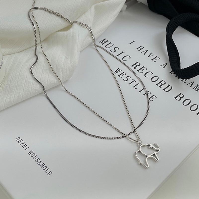 Chains Elephant Pendant Women Necklace Hollow Multilayer Necklaces Jewelry Ladies Design Silver Color Trendy Party Zinc Alloy Naszyjnik
Chains Elephant Pendant Women Necklace Hollow Multilayer Necklaces Jewelry Ladies Design Silver Color Trendy Party Zinc Alloy Naszyjnik