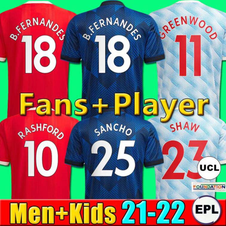 FANS Player version 21 22 SANCHO soccer jerseys BRUNO FERNANDES UTD RASHFORD football shirt 2021 2022 man + kids kit shirts United GREENWOOD MAGUIRE Manchester Shaw, Away adult ucl
FANS Player version 21 22 SANCHO soccer jerseys BRUNO FERNANDES UTD RASHFORD football shirt 2021 2022 man + kids kit shirts United GREENWOOD MAGUIRE Manchester Shaw, Away adult ucl