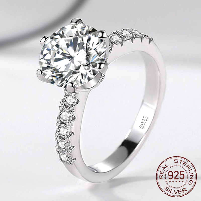 2.0ct Silver 925 Rings Natural Gemstone Zirconia Diamond Wedding Ring for Bride Women Band Fine Jewelry J-427, Slivery;golden
2.0ct Silver 925 Rings Natural Gemstone Zirconia Diamond Wedding Ring for Bride Women Band Fine Jewelry J-427, Slivery;golden