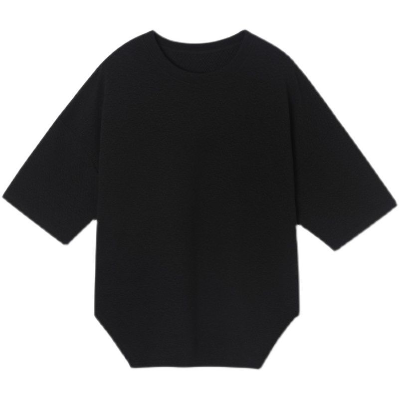 IEFB Oversized T-shirt Embossed Fabric Fashion Half Sleeve T-shirts Man Summer Korean Trend Tee Tops 9Y7730 210524