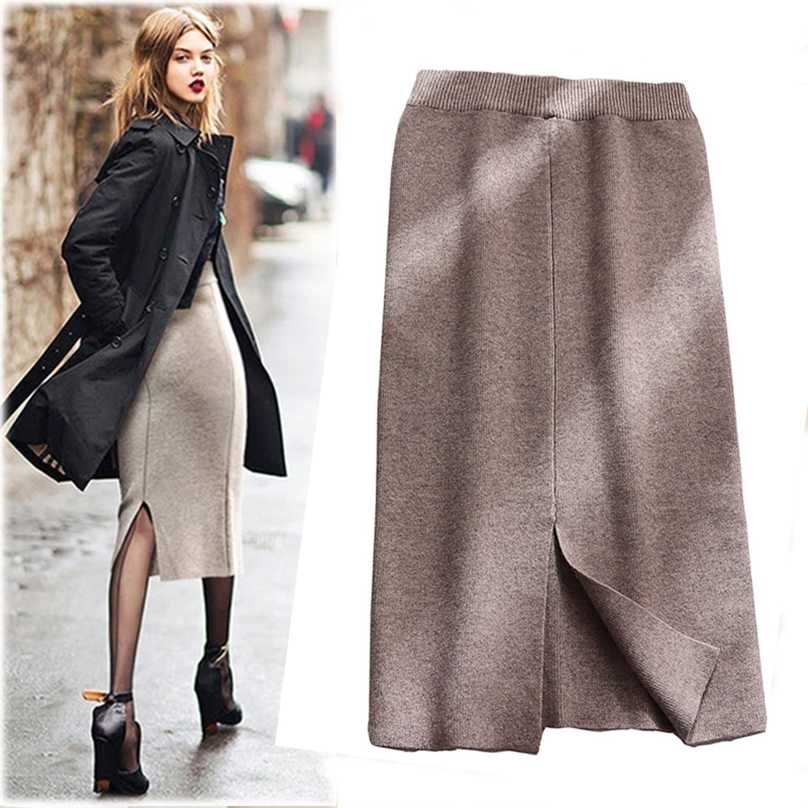 Autumn Winter Women Sexy Warm Knitted Skirts Ladies Elastic Tight High Waist Commute Party Club Pinstripe Skirt for 40-60KG 211109, Khaki
Autumn Winter Women Sexy Warm Knitted Skirts Ladies Elastic Tight High Waist Commute Party Club Pinstripe Skirt for 40-60KG 211109, Khaki