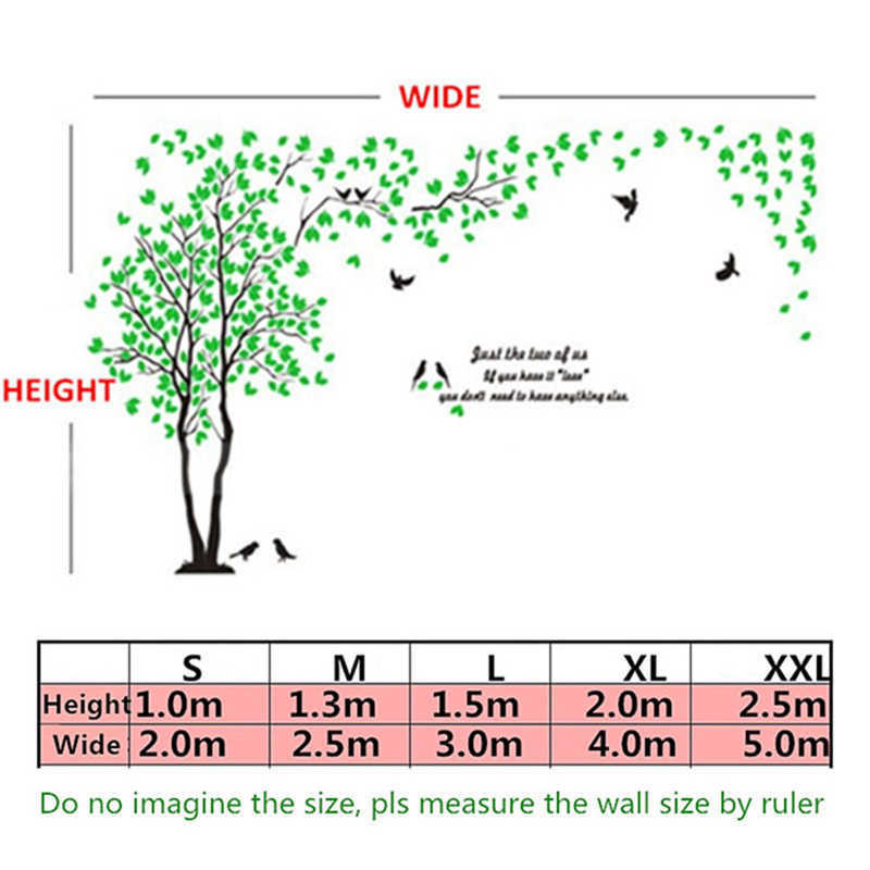 Home Decor Large Size Wall Sticker Tree Decorative Mirror Wallpaper 3D DIY Art TV Background Poster Living Room Stickers 210929