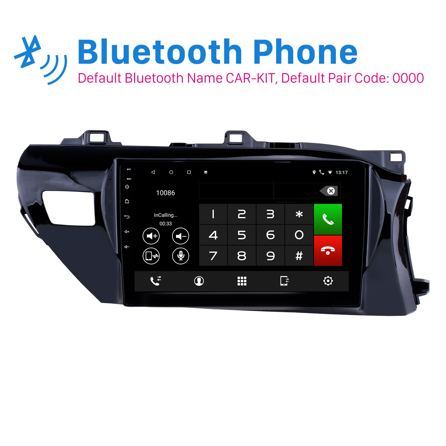 car dvd Head unit Radio Player for Toyota Hilux 2016-2018 RHD Steering Wheel Control HD Touchscreen 10.1 inch Android GPS Navi