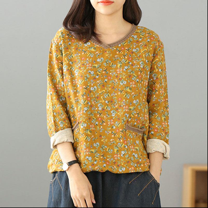 womens spring v neck patchwork pockets long sleeve retro floral print t shirts cotton linen comfortable women, White
womens spring v neck patchwork pockets long sleeve retro floral print t shirts cotton linen comfortable women, White