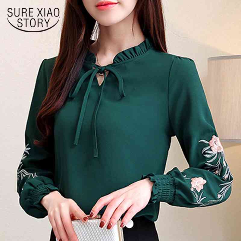 Spring Fashion Long Sleeve Womens Tops and Blouses 4XL Plus Size Women Shirts Floral Embroidery Chiffon Blouse Female 210527, White
Spring Fashion Long Sleeve Womens Tops and Blouses 4XL Plus Size Women Shirts Floral Embroidery Chiffon Blouse Female 210527, White